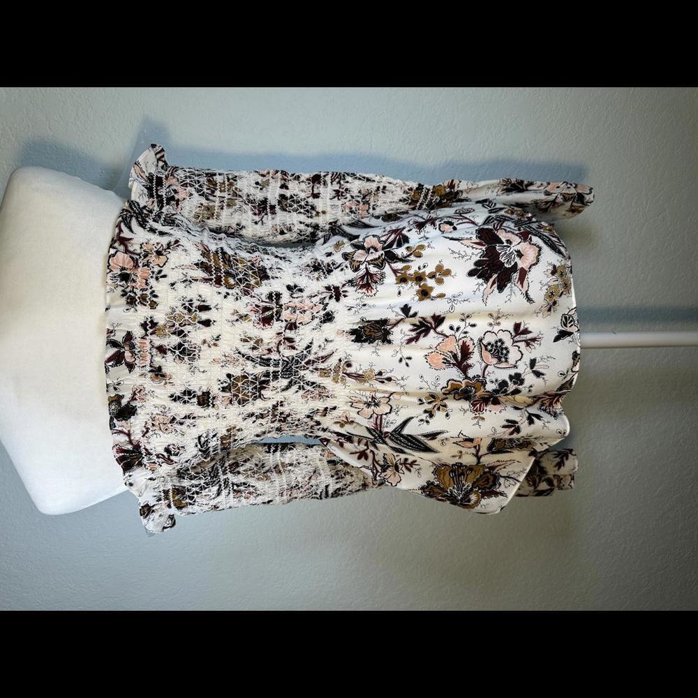 ALC Ruched Off the Shoulder Silk Blouse